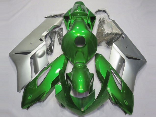 2004-2005 Gloss Green and Silver Honda CBR1000RR Fairings Canada