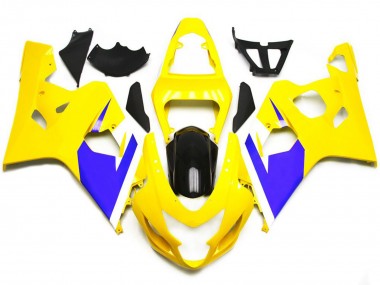 2004-2005 Gloss Yellow and Vibrant Blue Custom Suzuki GSXR 600-750 Fairings Canada