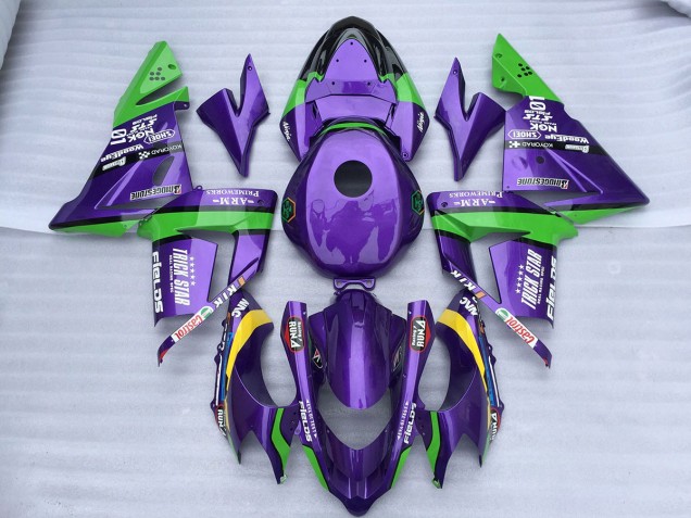 2004-2005 Green Purple Trick Star Kawasaki ZX10R Fairings Canada