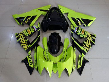 2004-2005 High Viz Yellow and Black Kawasaki ZX10R Fairings Canada