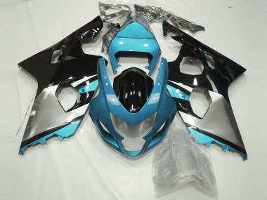 2004-2005 Light Blue Silver and Black Suzuki GSXR 600-750 Fairings Canada