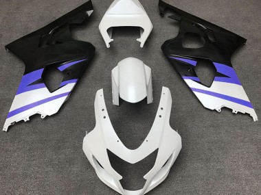 2004-2005 Matte White & Blue Suzuki GSXR 600-750 Fairings Canada