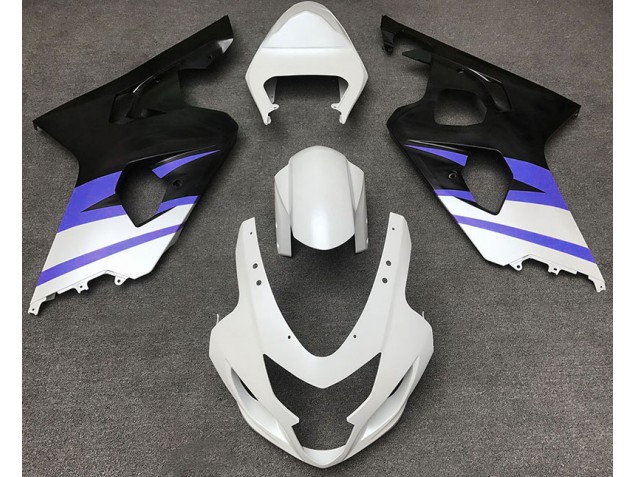 2004-2005 Matte White & Blue Suzuki GSXR 600-750 Fairings Canada 2004-2005 Matte White & Blue Suzuki GSXR 600-750 Fairings Canada