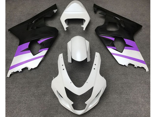 2004-2005 Matte White & Purple Suzuki GSXR 600-750 Fairings Canada