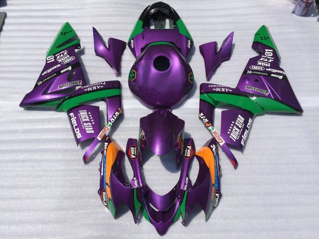 2004-2005 Purple and Green Trickstar Kawasaki ZX10R Fairings Canada 2004-2005 Purple and Green Trickstar Kawasaki ZX10R Fairings Canada
