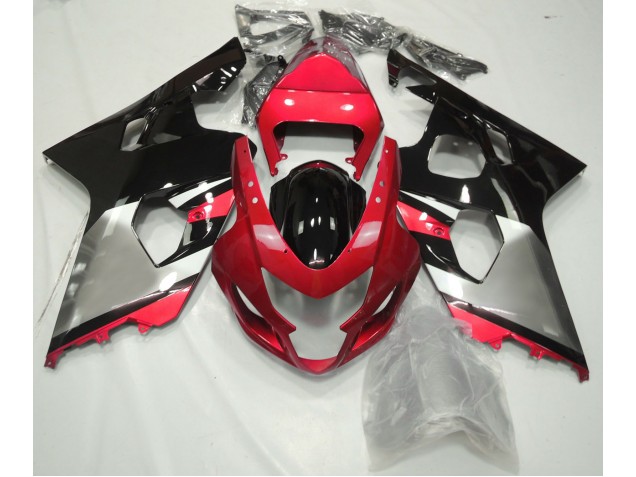2004-2005 Red Silver and Black Suzuki GSXR 600-750 Fairings Canada 2004-2005 Red Silver and Black Suzuki GSXR 600-750 Fairings Canada