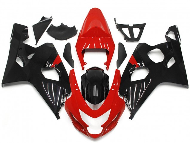 2004-2005 Red and Black Gloss Style Suzuki GSXR 600-750 Fairings Canada