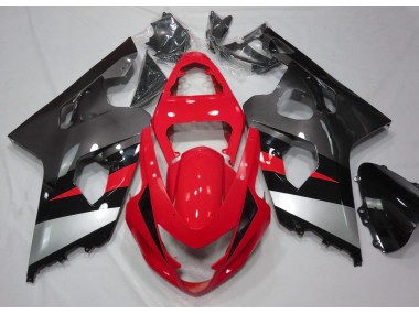 2004-2005 Red and Silver Gloss Suzuki GSXR 600-750 Fairings Canada