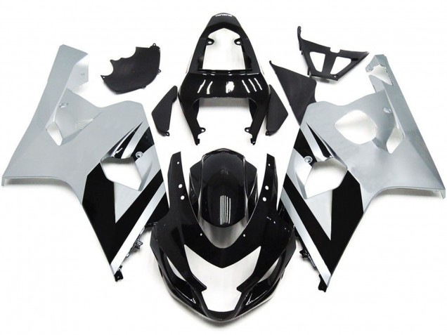 2004-2005 Silver and Black Gloss OEM Style Suzuki GSXR 600-750 Fairings Canada 2004-2005 Silver and Black Gloss OEM Style Suzuki GSXR 600-750 Fairings Canada