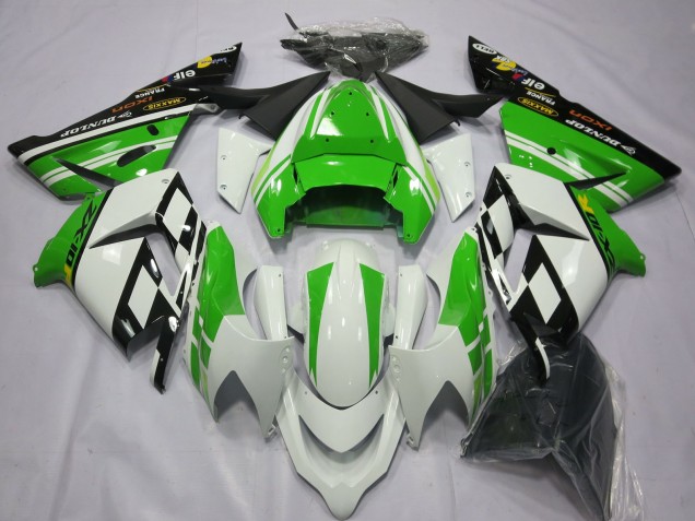 2004-2005 Special White Green Kawasaki ZX10R Fairings Canada