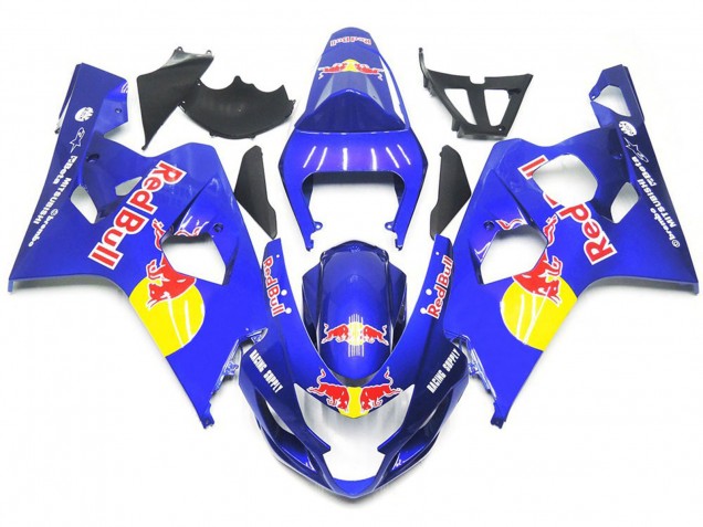 2004-2005 Vibrant Blue Red Bull Style Suzuki GSXR 600-750 Fairings Canada 2004-2005 Vibrant Blue Red Bull Style Suzuki GSXR 600-750 Fairings Canada