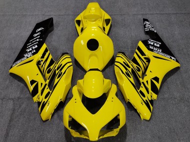 2004-2005 Yellow Black Flame Honda CBR1000RR Fairings Canada