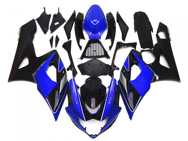 2005-2006 Black and Blue Gloss with silver Suzuki GSXR 1000 Fairings Canada