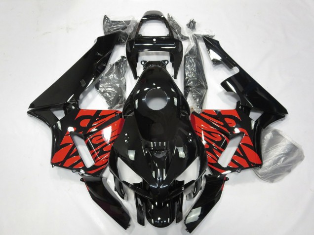 2005-2006 Black and Tribal Red Honda CBR600RR Fairings Canada 2005-2006 Black and Tribal Red Honda CBR600RR Fairings Canada