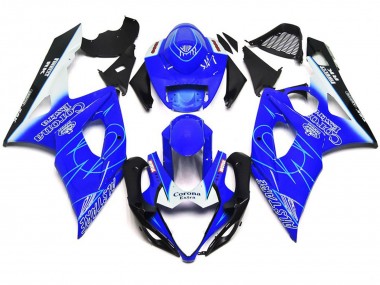 2005-2006 Blue and White Corona Style Suzuki GSXR 1000 Fairings Canada