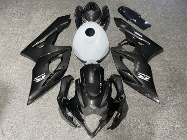 2005-2006 Carbon Fiber Style & Gloss White Suzuki GSXR 1000 Fairings Canada