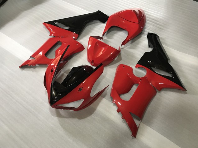 2005-2006 Custom Red and Black Kawasaki ZX6R Fairings Canada 2005-2006 Custom Red and Black Kawasaki ZX6R Fairings Canada