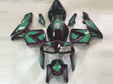 2005-2006 Emerald Green & Pink Outline Honda CBR600RR Fairings Canada