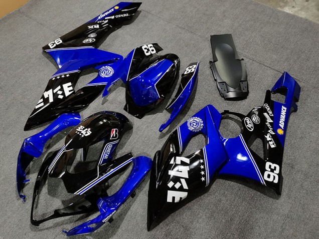 2005-2006 Gloss Blue and Black Custom Suzuki GSXR 1000 Fairings Canada 2005-2006 Gloss Blue and Black Custom Suzuki GSXR 1000 Fairings Canada