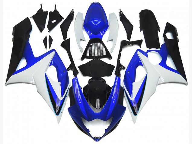 2005-2006 Gloss Blue and White with red logo Suzuki GSXR 1000 Fairings Canada 2005-2006 Gloss Blue and White with red logo Suzuki GSXR 1000 Fairings Canada