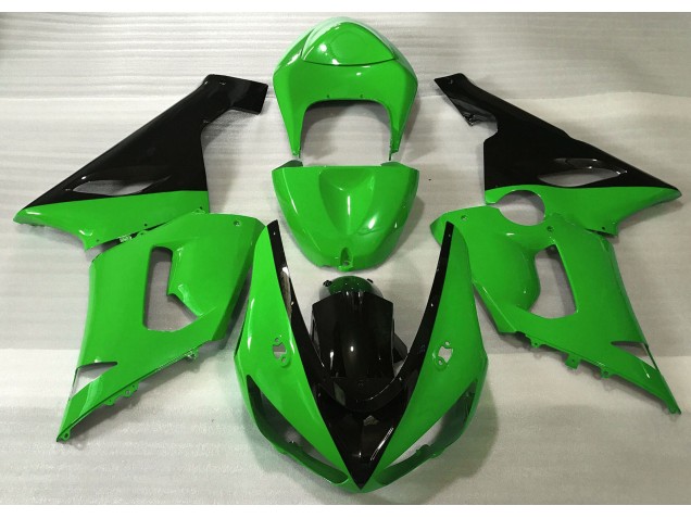 2005-2006 Gloss Green & Black Kawasaki ZX6R Fairings Canada 2005-2006 Gloss Green & Black Kawasaki ZX6R Fairings Canada