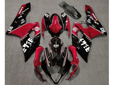 2005-2006 Gloss Red and Black Custom Suzuki GSXR 1000 Fairings Canada