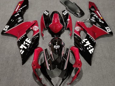 2005-2006 Gloss Red and Black Custom Suzuki GSXR 1000 Fairings Canada