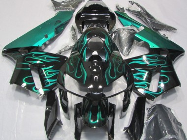 2005-2006 Gloss Teal Flame Honda CBR600RR Fairings Canada