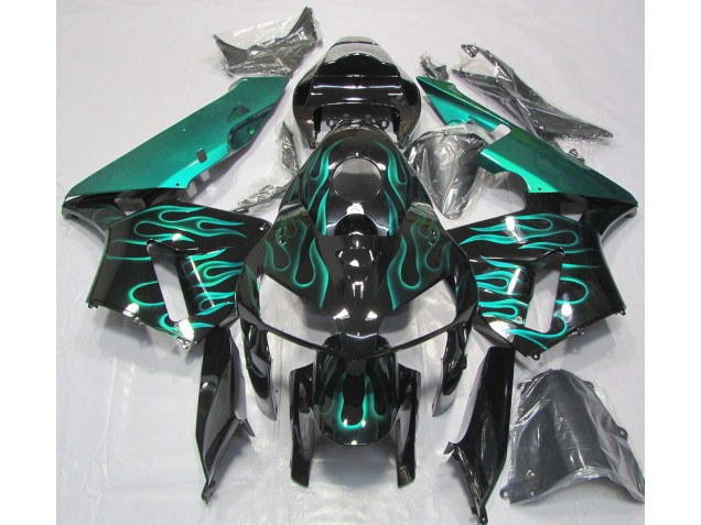 2005-2006 Gloss Teal Flame Honda CBR600RR Fairings Canada