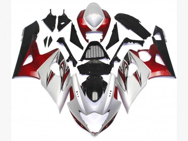 2005-2006 Gloss White Style with Silver Hints and Bronze Suzuki GSXR 1000 Fairings Canada