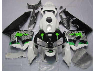 2005-2006 Green Splatter on Gloss Black Honda CBR600RR Fairings Canada