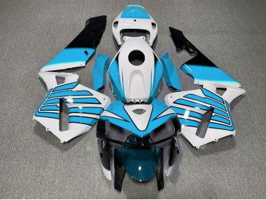 2005-2006 Light Blue and White Wings Honda CBR600RR Fairings Canada