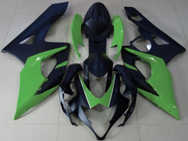 2005-2006 Matte Black & Green Suzuki GSXR 1000 Fairings Canada