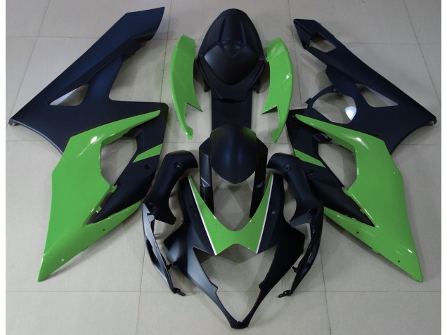 2005-2006 Matte Black & Green Suzuki GSXR 1000 Fairings Canada