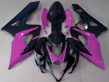 2005-2006 Matte Black & Pink Suzuki GSXR 1000 Fairings Canada