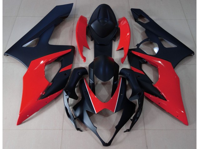 2005-2006 Matte Black & Red Suzuki GSXR 1000 Fairings Canada 2005-2006 Matte Black & Red Suzuki GSXR 1000 Fairings Canada