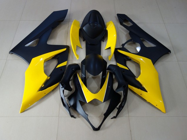 2005-2006 Matte Black & Yellow Suzuki GSXR 1000 Fairings Canada 2005-2006 Matte Black & Yellow Suzuki GSXR 1000 Fairings Canada