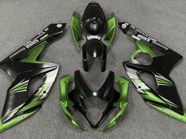 2005-2006 Matte Black and Green Suzuki GSXR 1000 Fairings Canada