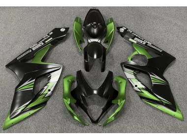 2005-2006 Matte Black and Green Suzuki GSXR 1000 Fairings Canada