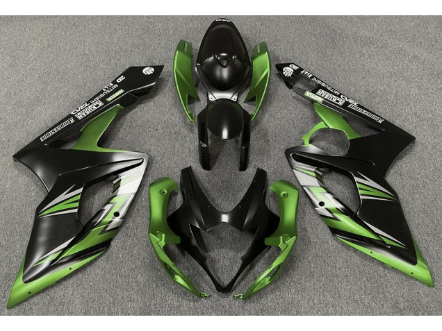 2005-2006 Matte Black and Green Suzuki GSXR 1000 Fairings Canada 2005-2006 Matte Black and Green Suzuki GSXR 1000 Fairings Canada