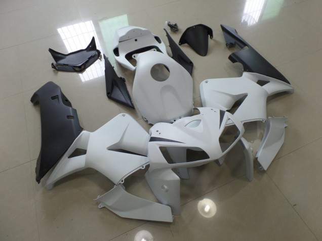2005-2006 Matte White and Black Honda CBR600RR Fairings Canada