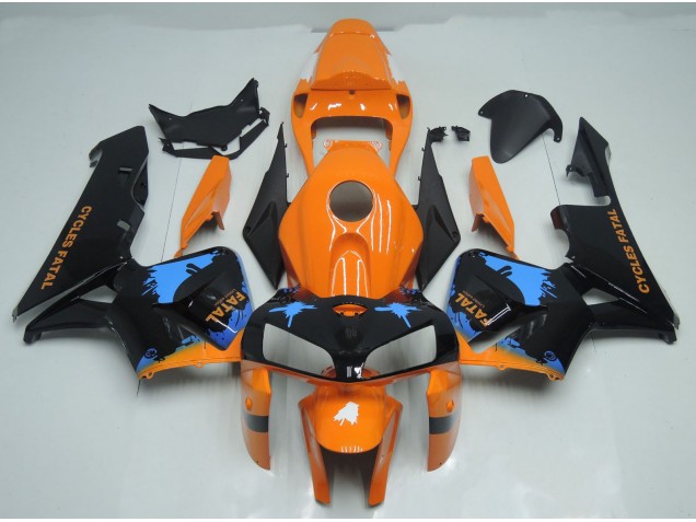 2005-2006 Orange and Black Splatter Honda CBR600RR Fairings Canada 2005-2006 Orange and Black Splatter Honda CBR600RR Fairings Canada