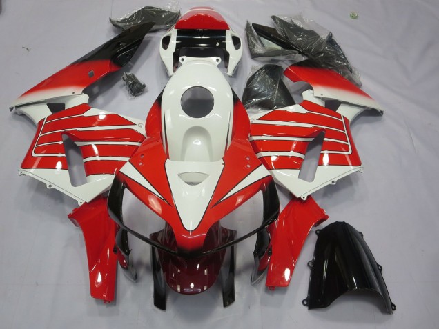 2005-2006 Red and White Large Stripe Honda CBR600RR Fairings Canada 2005-2006 Red and White Large Stripe Honda CBR600RR Fairings Canada
