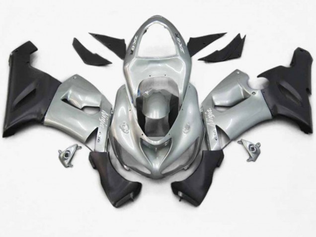2005-2006 Silver Black Matte Kawasaki ZX6R Fairings Canada 2005-2006 Silver Black Matte Kawasaki ZX6R Fairings Canada
