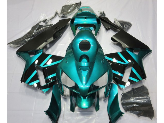 2005-2006 Teal & Gloss Black Design Honda CBR600RR Fairings Canada