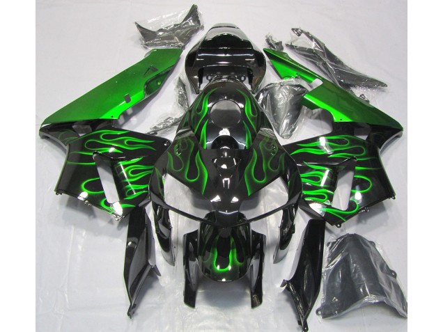2005-2006 Vibrant Green Flame Honda CBR600RR Fairings Canada