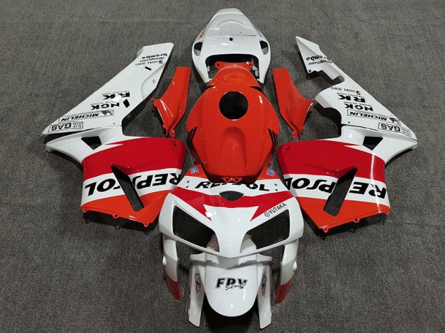 2005-2006 White Red and Orange Repsol Honda CBR600RR Fairings Canada 2005-2006 White Red and Orange Repsol Honda CBR600RR Fairings Canada
