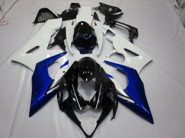 2005-2006 White and Blue Suzuki GSXR 1000 Fairings Canada