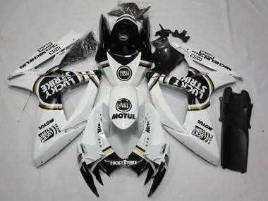2006-2007 Black White Lucky Strike Suzuki GSXR 600-750 Fairings Canada