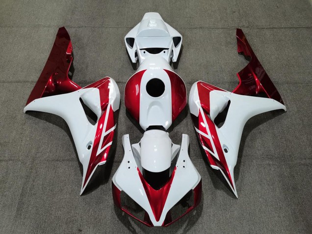 2006-2007 Candy Red and White Honda CBR1000RR Fairings Canada